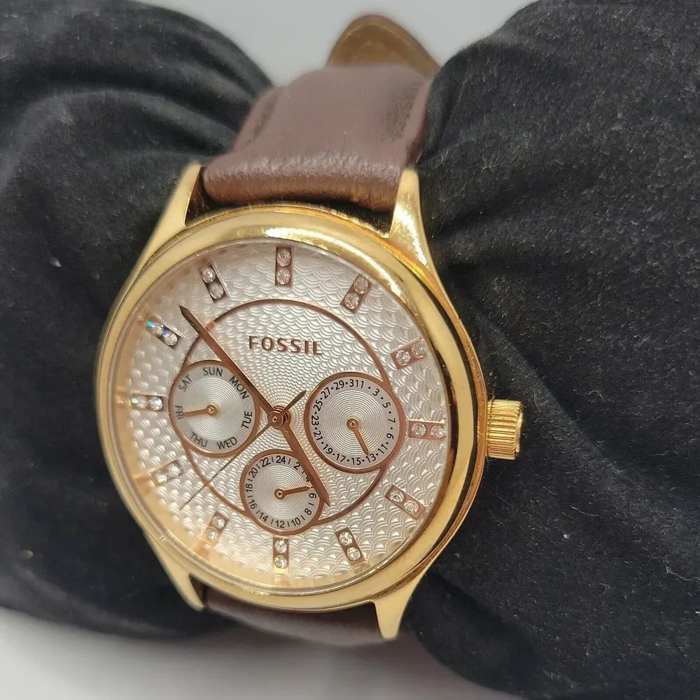 Fossil Modern Sophisticate BQ1567 Women's Brown Leather Analog Dial Watch DE403
